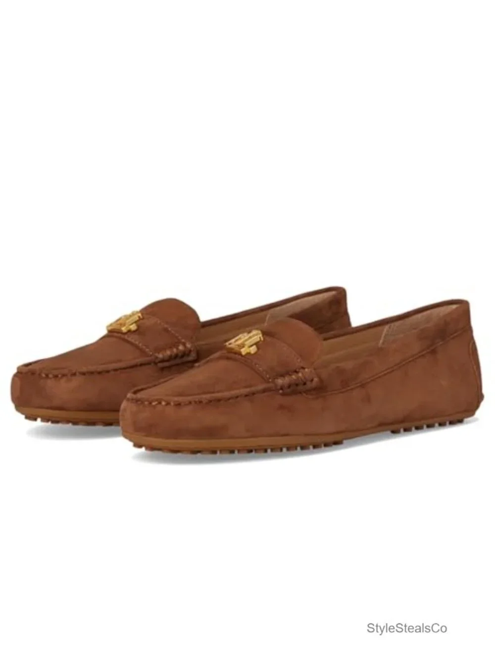 Women's Suede Loafers Leather Lining Slip On Flats